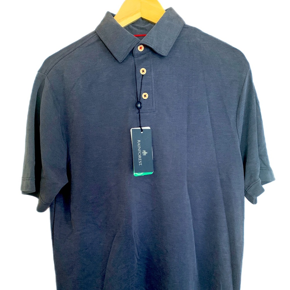 NWT - RAINFOREST NAVY POLO SHIRT SZ S